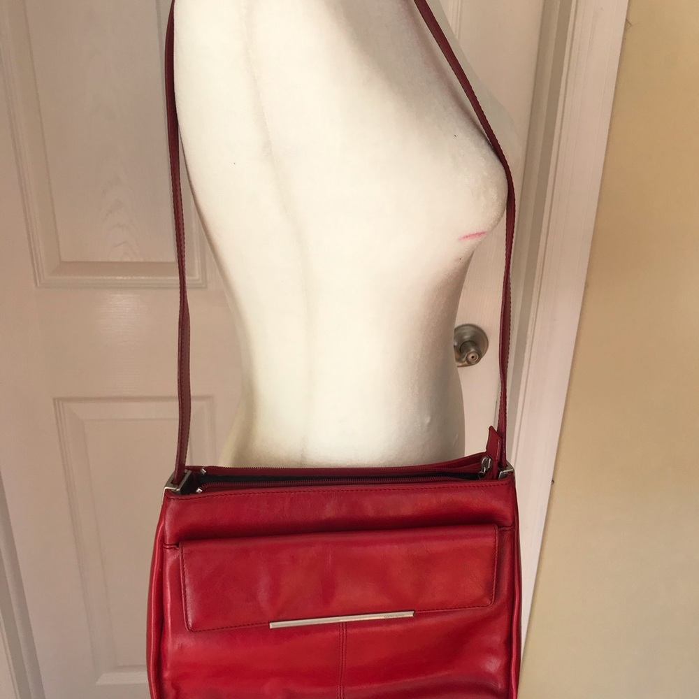 Claudio Ferrici Red Leather  Handbag